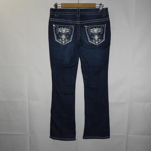 Paisley Sky Embroidered Jeans Dark Wash blue womens Size 6 - Picture 2 of 8